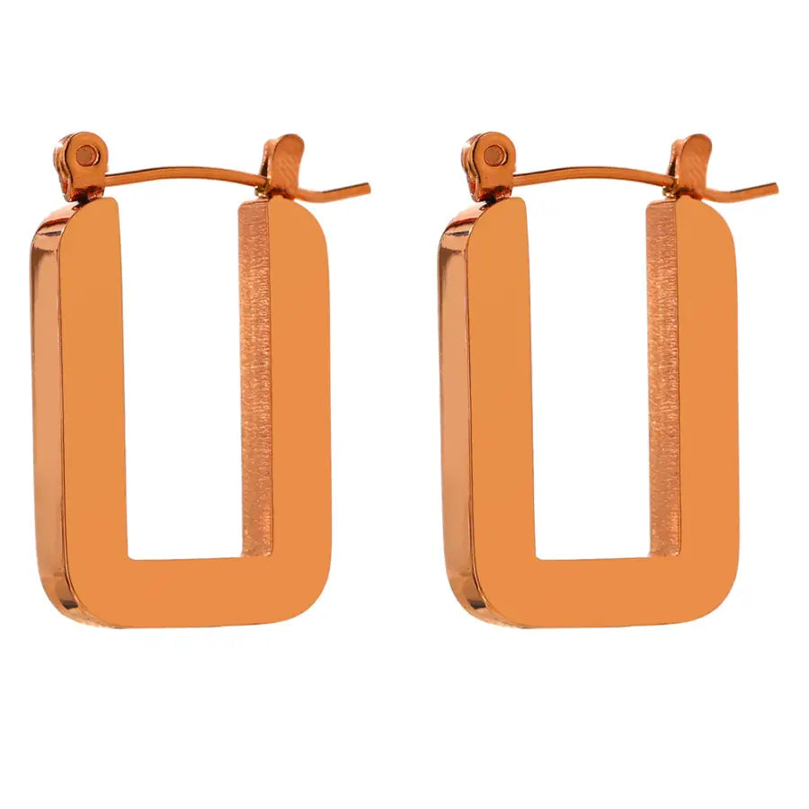 große Rechteck Creolen-Yumi-Chunky Hoops-hängende