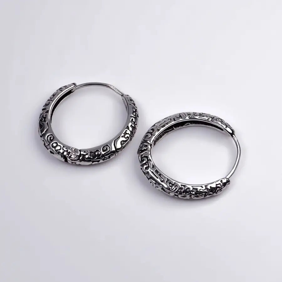 große Viking Ohrringe-Runen Creolen-Wikinger Schmuck-Herren Ohrringe-Unisex Schmuck-Keltische Ohrringe-Geschenk Idee Damen-Ohrring Mann-SHELAGO SCHMUCK