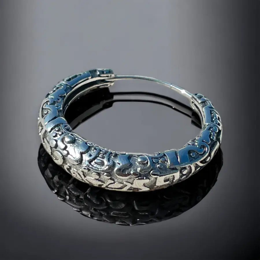 große Viking Ohrringe-Runen Creolen-Wikinger Schmuck-Herren