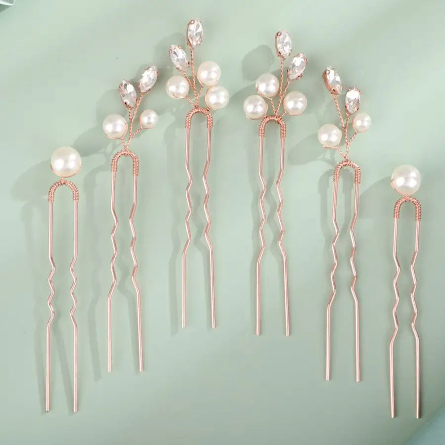 Haarnadel Set-Haarnadeln Braut-Haarnadel mit Perlen-Hochzeit