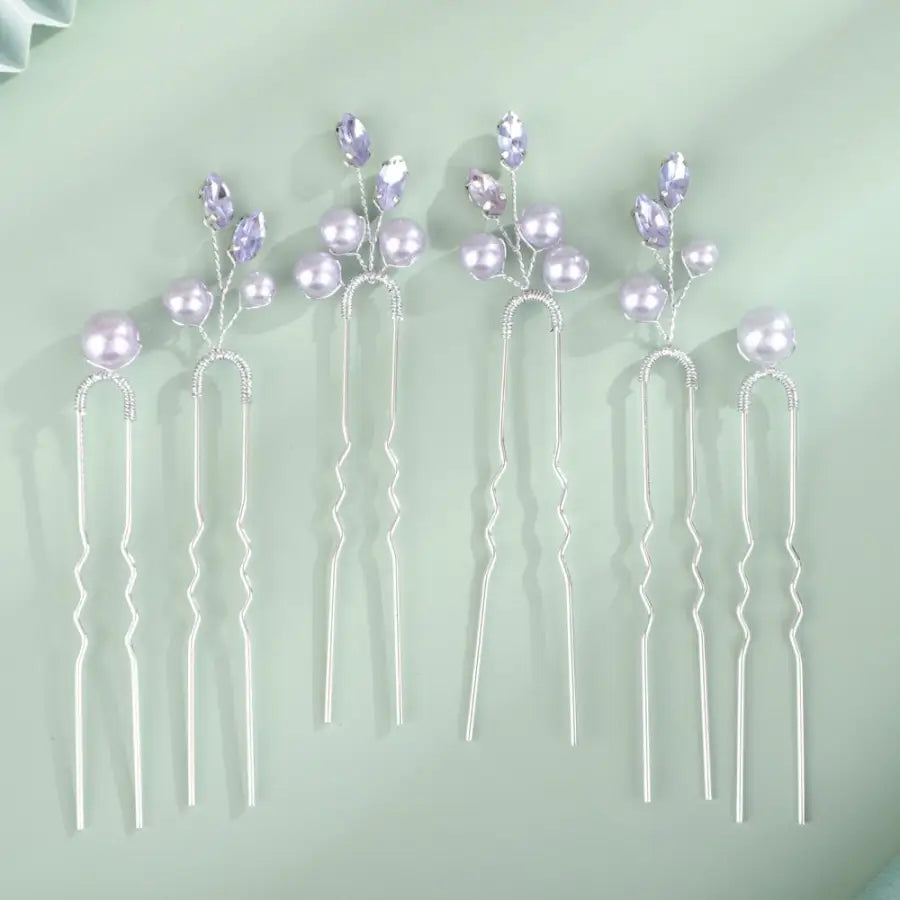 Haarnadel Set-Haarnadeln Braut-Haarnadel mit Perlen-Hochzeit