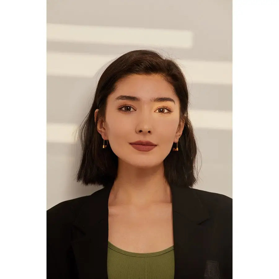 hängende Creolen mit glänzendem