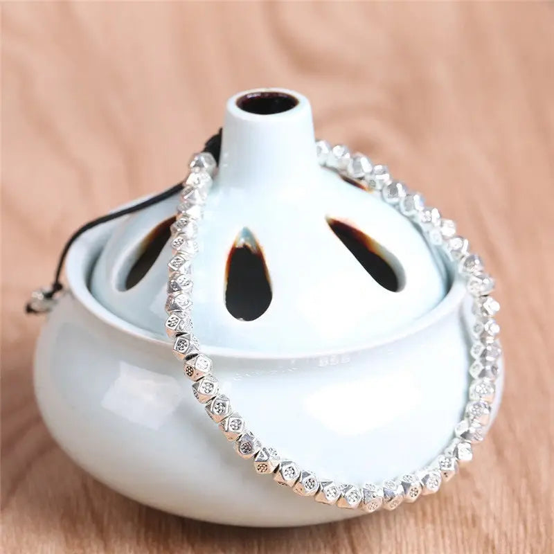 Handgemachtes Armband Buddha Armkette Silber Gold Tibet