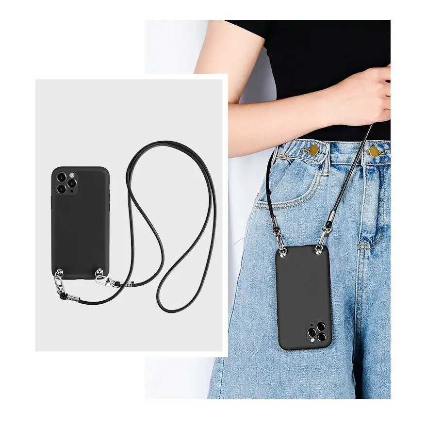 Handyhülle iPhone-Crossbody Case Kette-Handykette