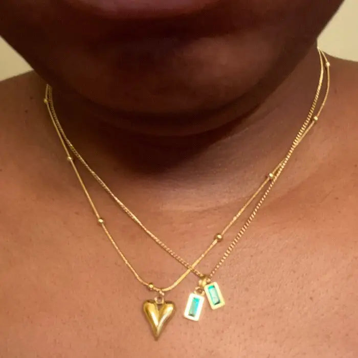 Herz Halskette-Moya-verstellbare Kette-Damen