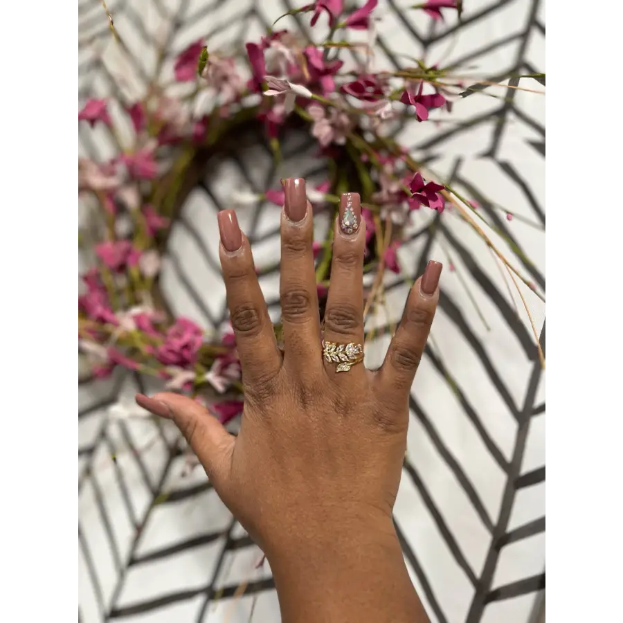 Hochzeit Blätter überlappender Ring-Fingerring als Zirkon