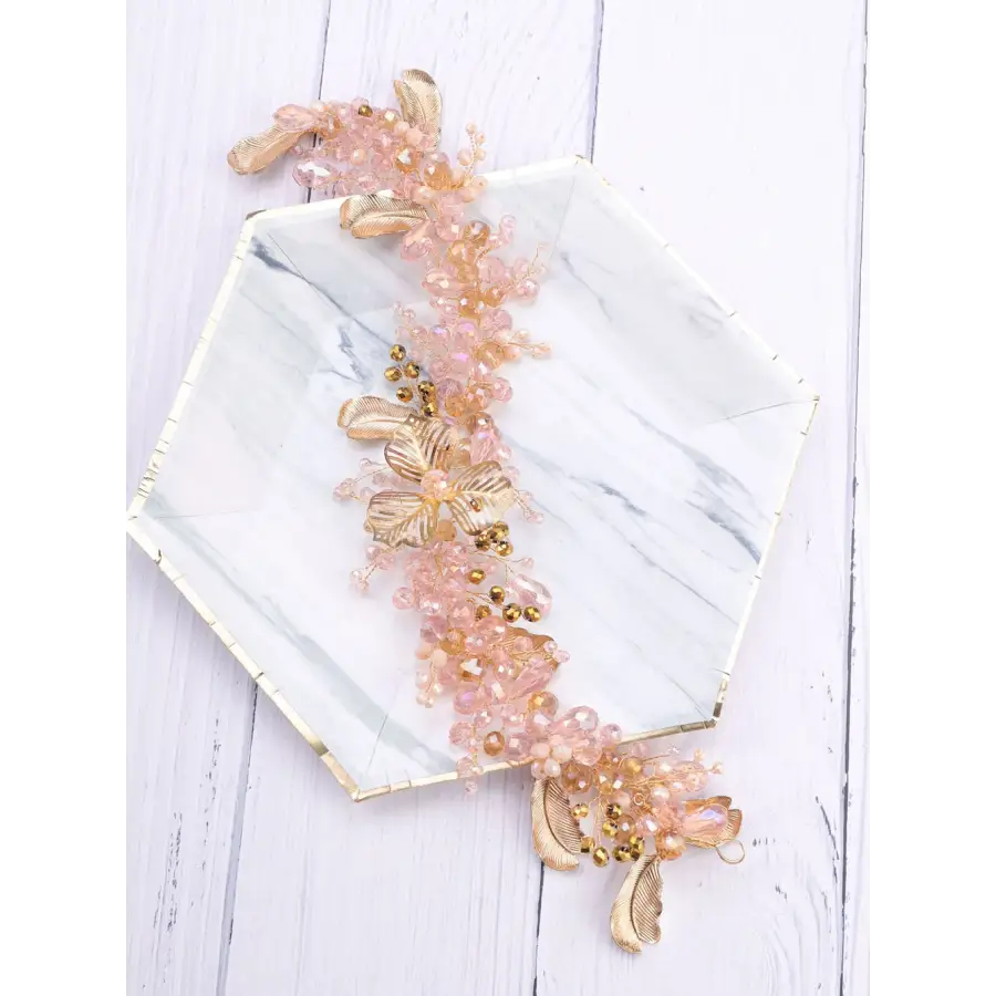 Hochzeit Braut Haar-Gold Blätter-Haarschmuck Zubehör-Edel