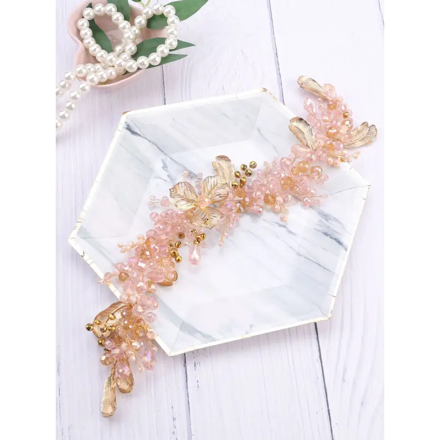 Hochzeit Braut Haar-Gold Blätter-Haarschmuck Zubehör-Edel