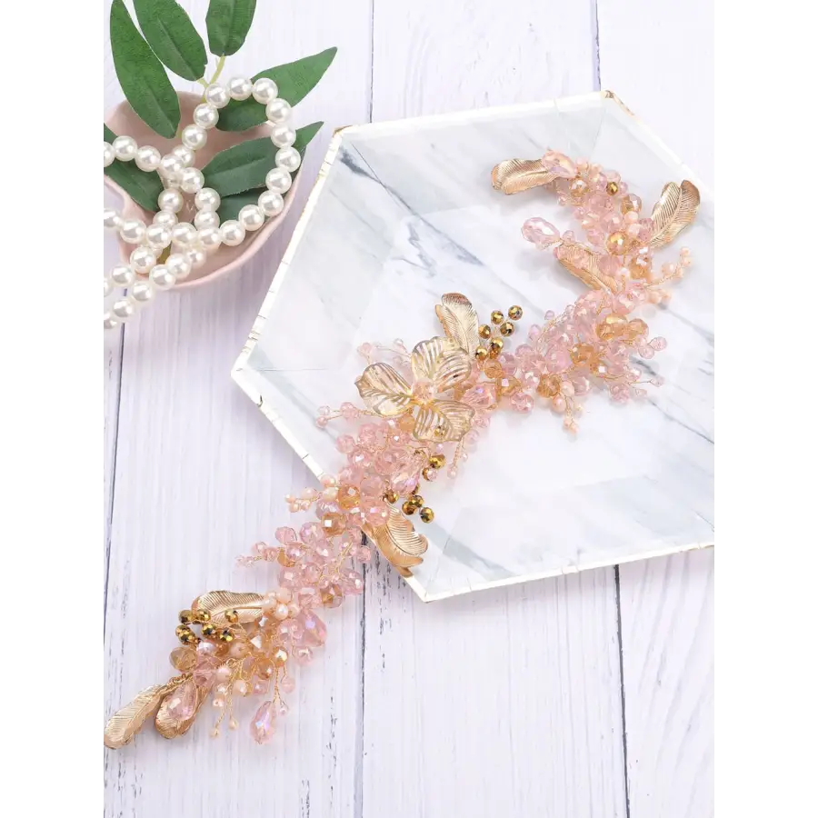 Hochzeit Braut Haar-Gold Blätter-Haarschmuck Zubehör-Edel
