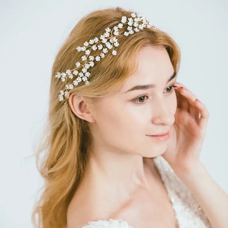 Hochzeit Haarschmuck Blumen Perlen Braut Schmuck kleine