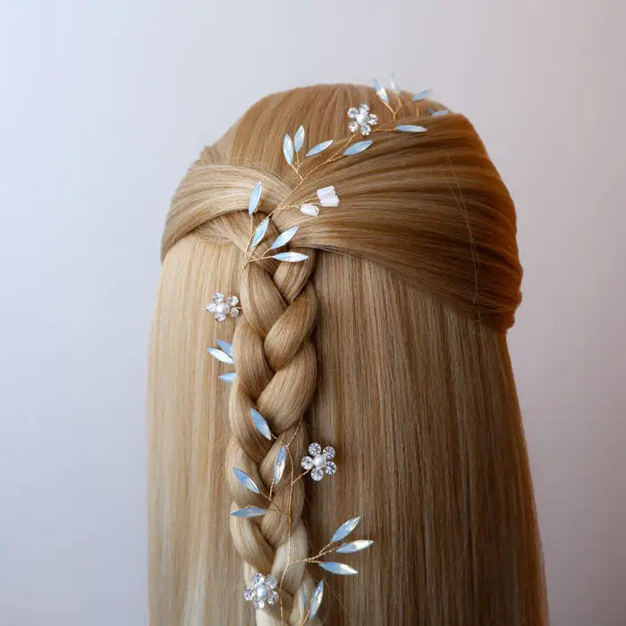 Hochzeit Haarschmuck Blumen Perlen Braut Schmuck Hochzeit