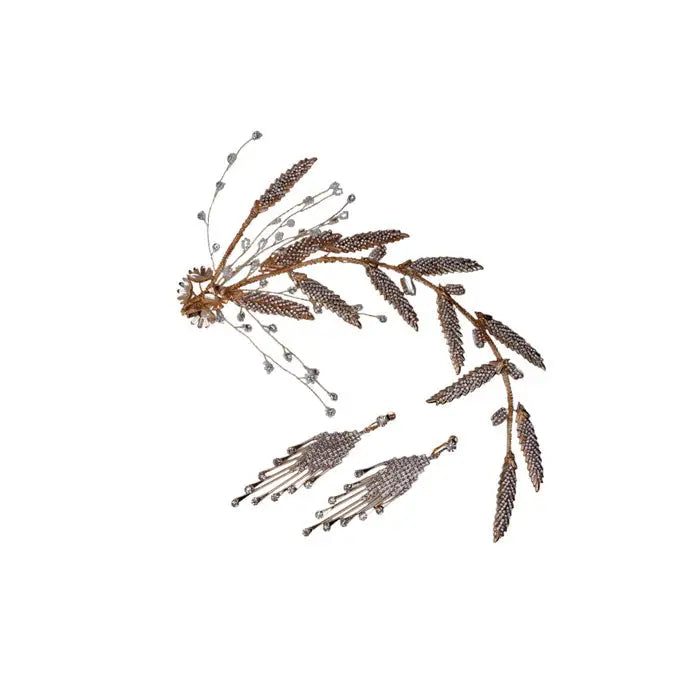 Hochzeit Haarschmuck Strass Blumen Perlen Braut Schmuck