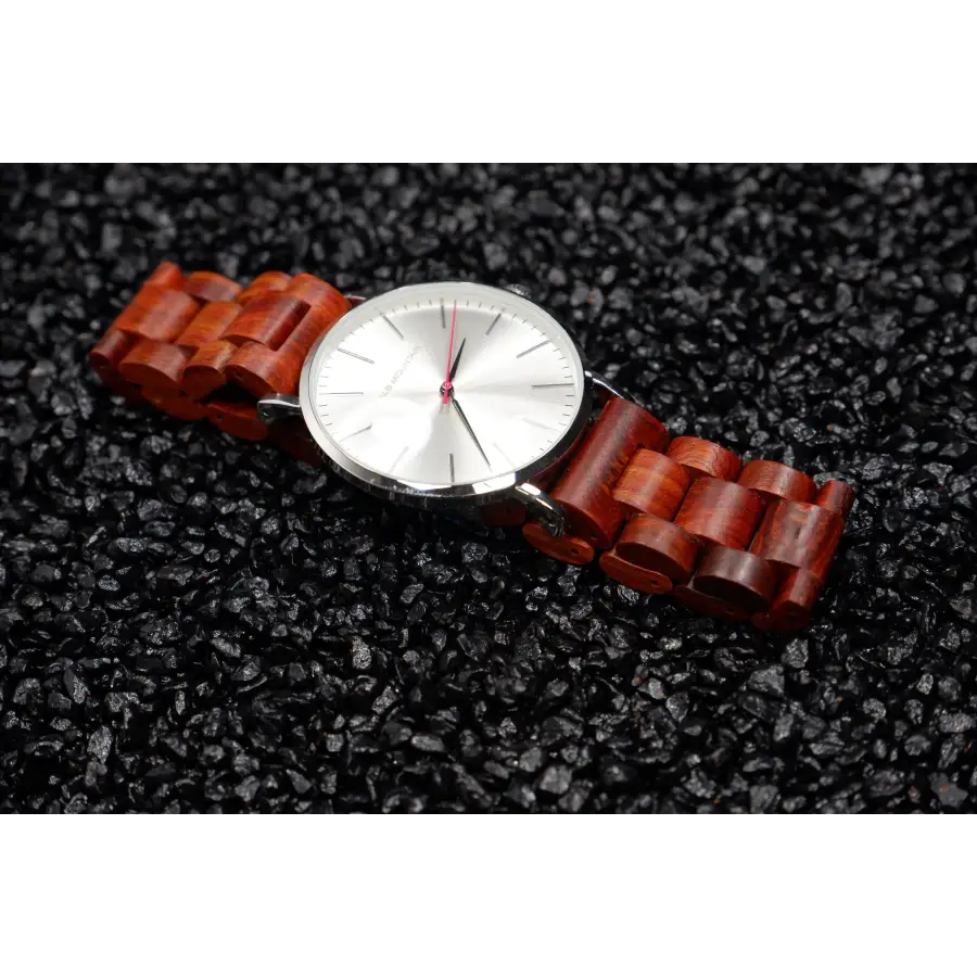 Holz Armbanduhr - Echtholz - Holzuhren für Herren - rose