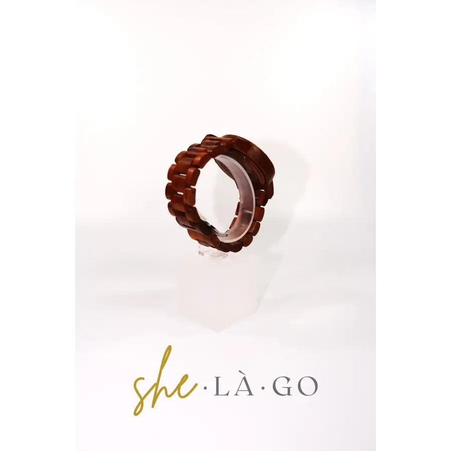 Holz Armbanduhr für Herren - Holzschmuck - hell braun -