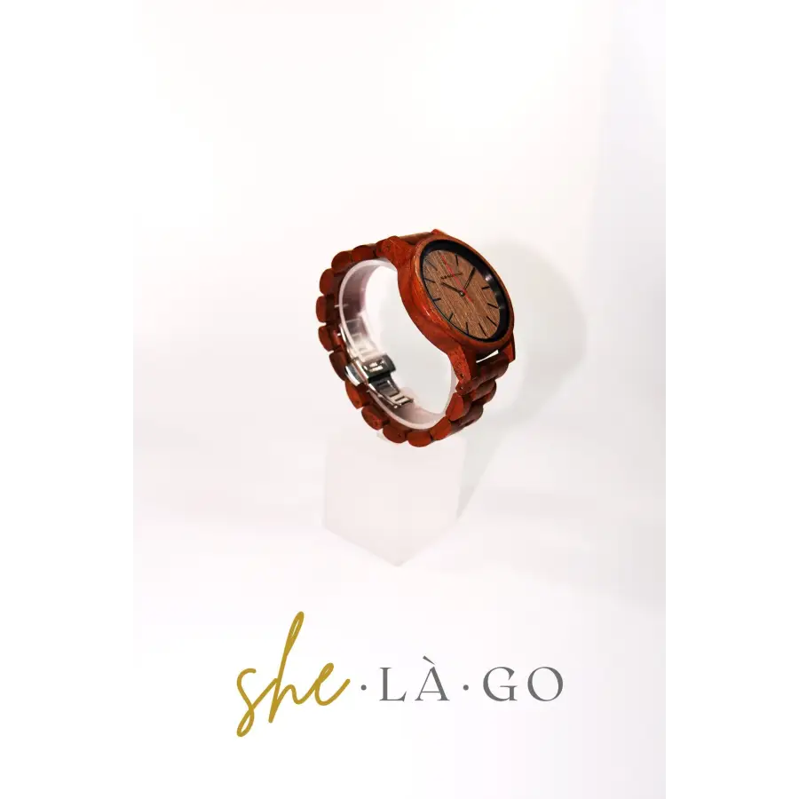 Holz Armbanduhr für Herren - Holzschmuck - hell braun -