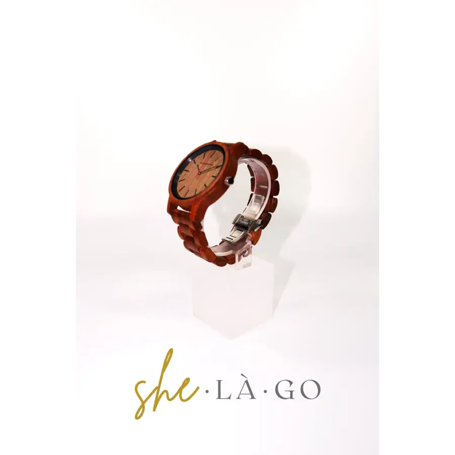 Holz Armbanduhr für Herren - Holzschmuck - hell braun -