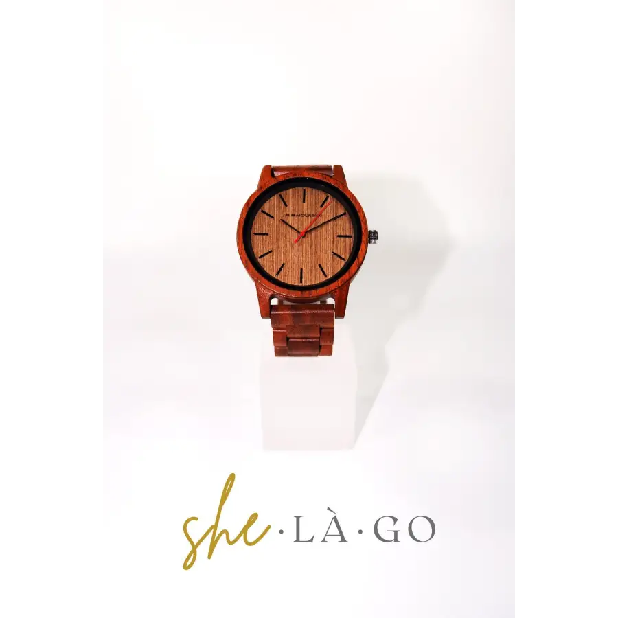 Holz Armbanduhr für Herren - Holzschmuck - hell braun -