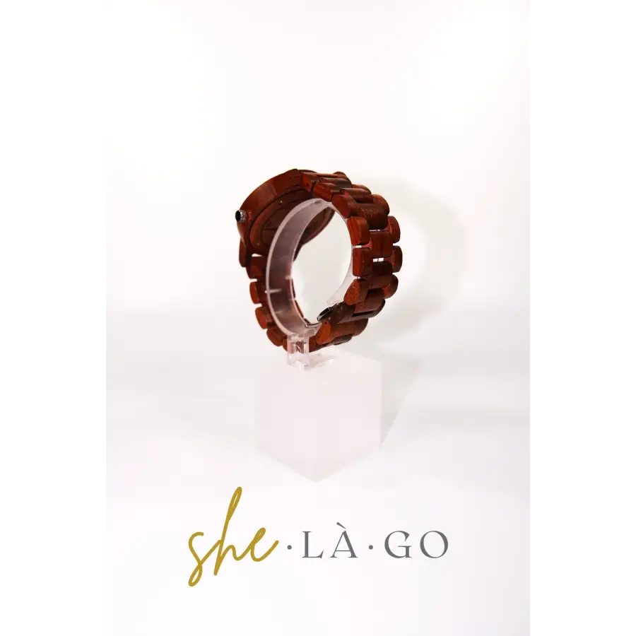 Holz Armbanduhr für Herren - Holzschmuck - hell braun -