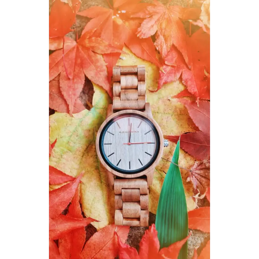 Holz Armbanduhr für Herren - Holzschmuck - hell braun -