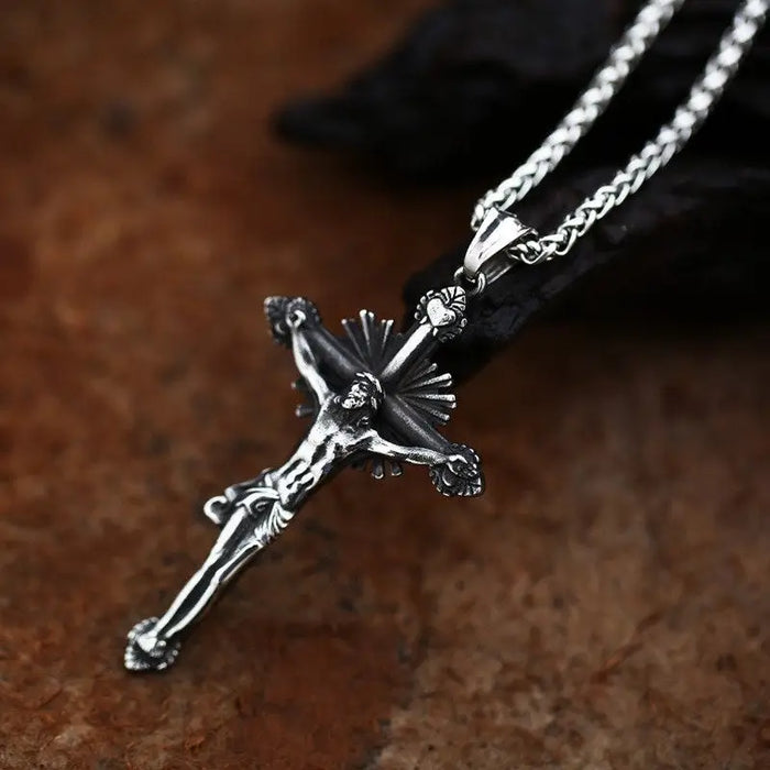 Jesus Anhänger Halskette-Kreuz Anhänger-Kruzifix