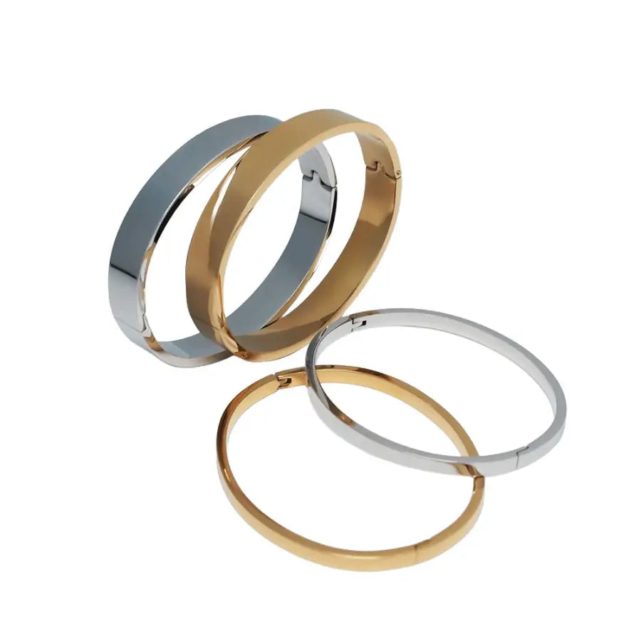 Armreif Damen Edelstahl-Armreif zum Kombinieren-Armreif vergoldet Damen-Stacking Armreif-Layering Armreif-Minimalismus Schmuck-Everyday chic Schmuck-SHELAGO SCHMUCK