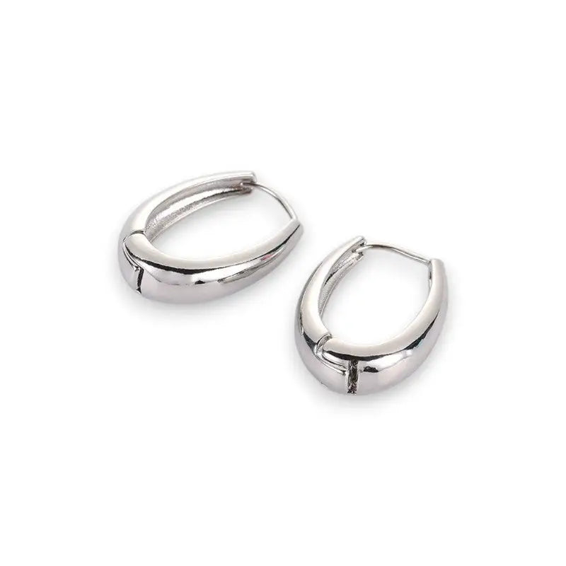 Klassische dicke Creolen-Runde Kreolen Ohrringe-Low Creolen mittelgroß-Edelstahl Ohrringe Damen-Ohrringe Frauen-Classic Gold Hoops-Shelago Schmuck