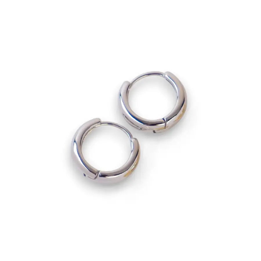 Klassische dicke Creolen-Runde Kreolen Ohrringe-Low Creolen mittelgroß-Edelstahl Ohrringe Damen-Ohrringe Frauen-Classic Gold Hoops-Shelago Schmuck