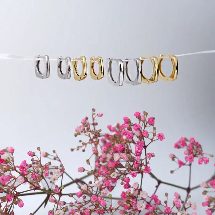 kleine minimalistische Creolen-Ohrringe für den Alltag-mini