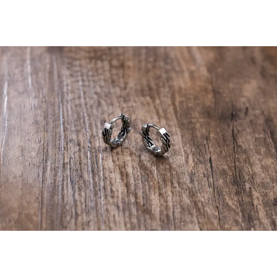 Gothik Punk Zacken Creolen-Ohrringe als Piercingschmuck in