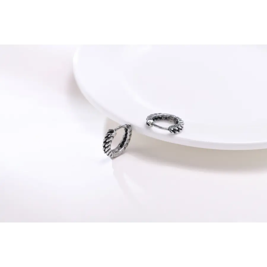 Gothik Punk Zacken Creolen-Ohrringe als Piercingschmuck in