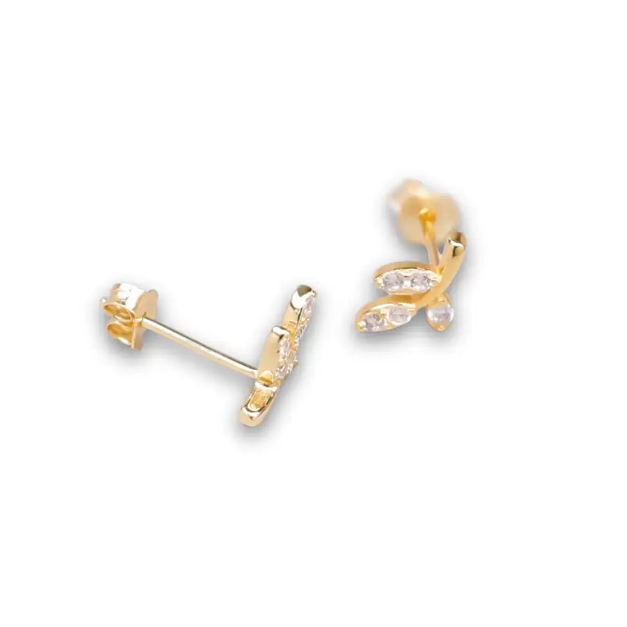 kleine Zweig Ohrstecker-Ohrringe Blätter Gold-Bolzen-Ohrringe-Damen Schmuck Geschenk-Wasserfester Schmuck-Schmuck Geschenk Idee-Ohrringe Blätter Silber-SHELAGO SCHMUCK