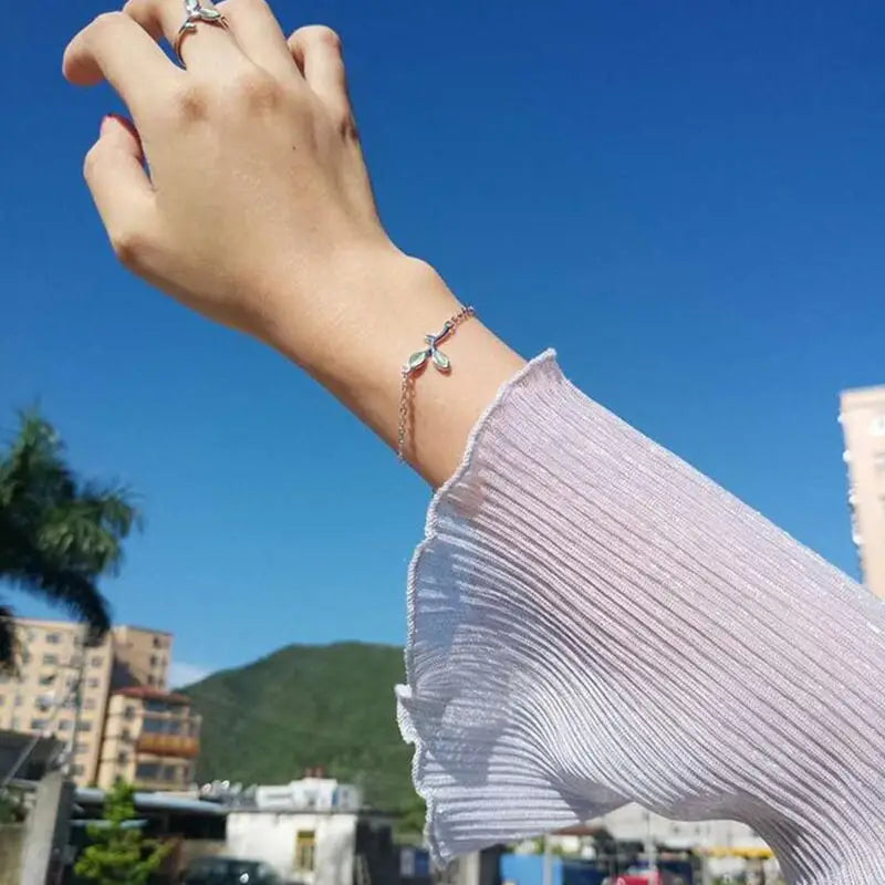 Kleines Blatt Schmuck Set-minimalistisch-Ohrring Set-Schmuck