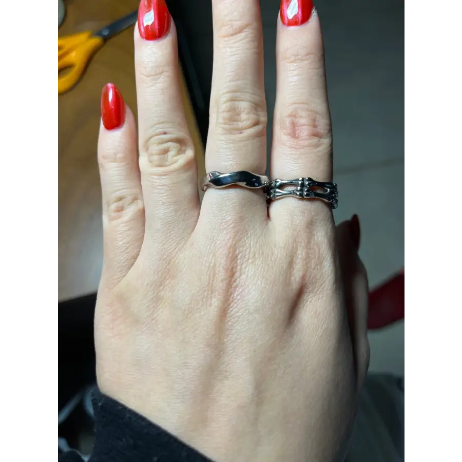 leicht geschwungener Ring-Edelstahl