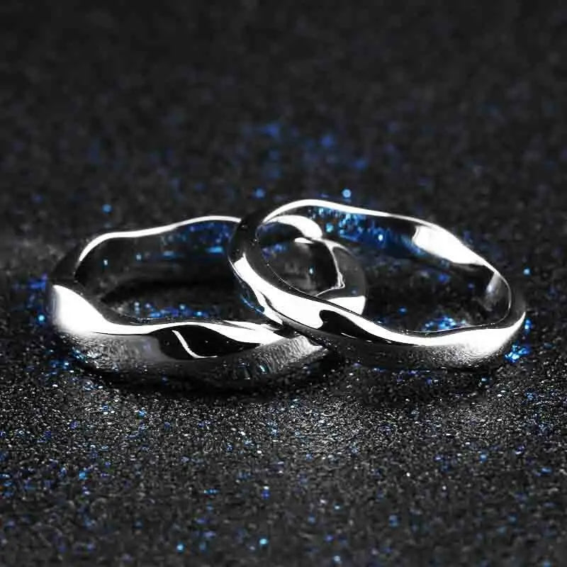 leicht geschwungener Ring-Edelstahl