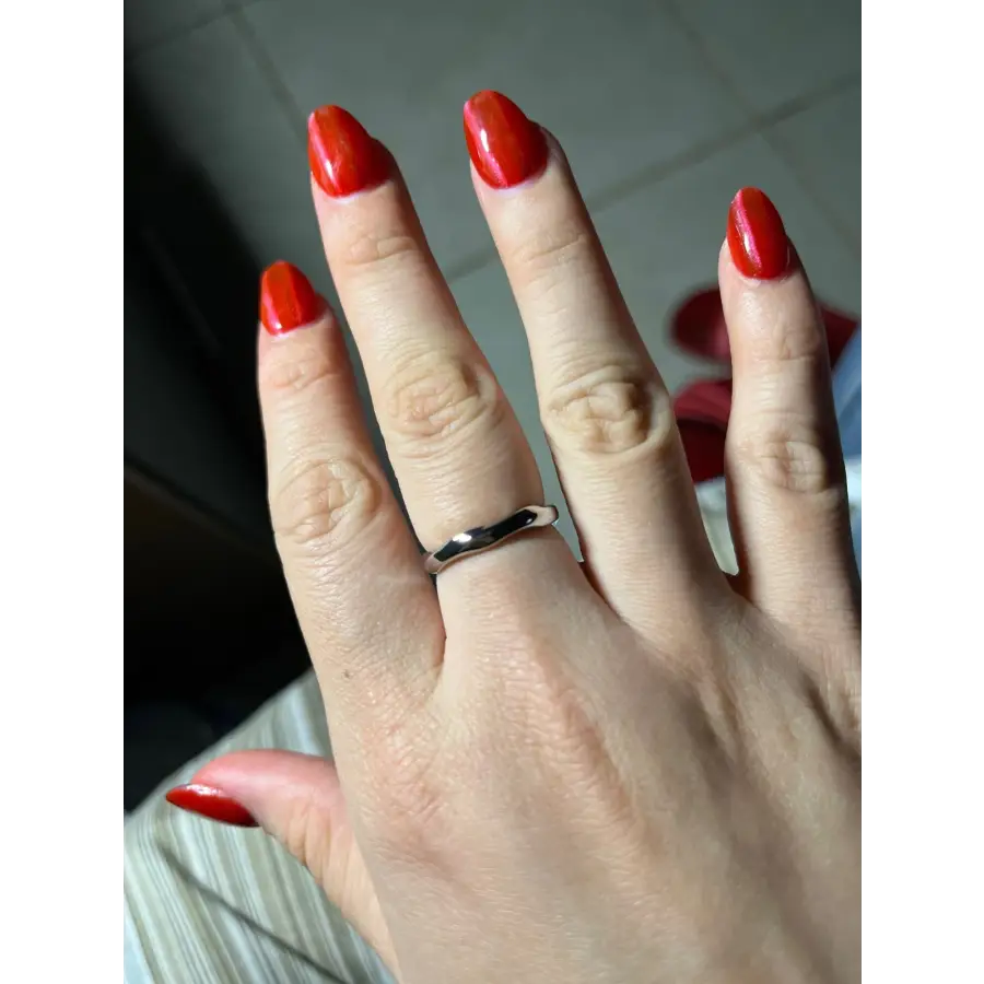 leicht geschwungener Ring-Edelstahl