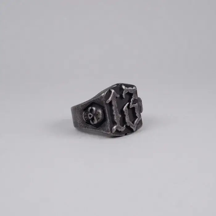 Lucky 13 Ring-Edelstahl Fingerring-Glück 13 Ring-Unisex Punk Schmuck-Biker Totenkopf-Männer Massiv-Geschenkidee Herren-Heavy Metall-Geschenk-shelago eu schmuck-lucky 13