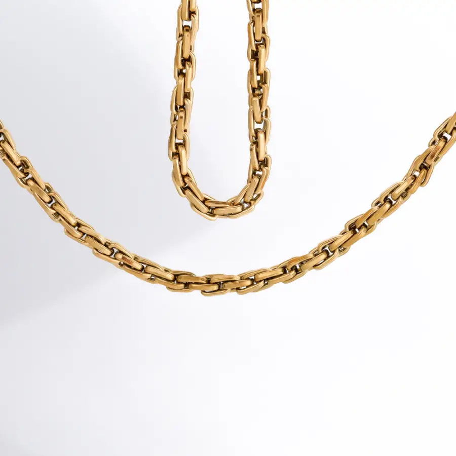 verdrehte Halskette-Twist Halskette-Statement Schmuck Damen-massive Twist Halskette-Gliederkette Damen-einzigartige Kette-Edelstahl Kette Damen-SHELAGO SCHMUCK