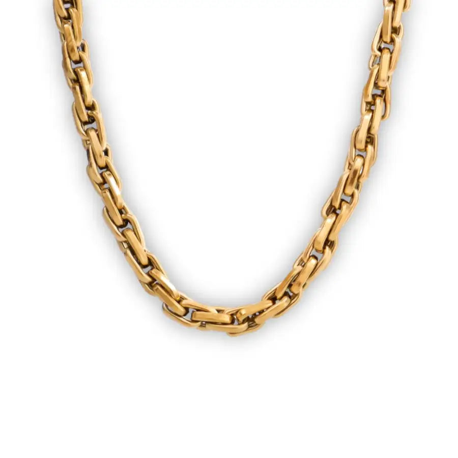 verdrehte Halskette-Twist Halskette-Statement Schmuck Damen-massive Twist Halskette-Gliederkette Damen-einzigartige Kette-Edelstahl Kette Damen-SHELAGO SCHMUCK