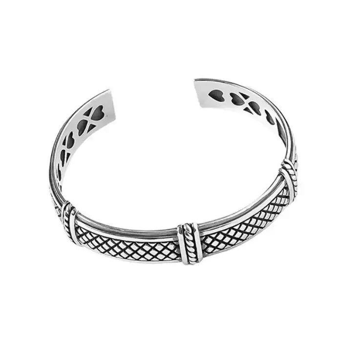 Mittelalter Armreif mit Karo Muster - verstellbare Armspange