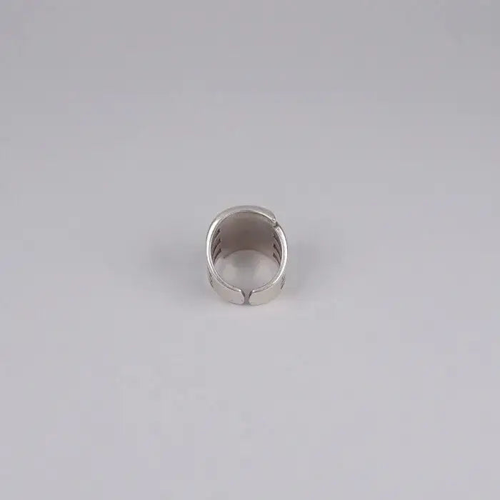 offener Multiline Ring-breiter Ring-Chunky Ring-Retro Ring Silber Farben-Statement Ring Edelstahl-Schmuck Geschenk-verstellbare Ringe massiv
