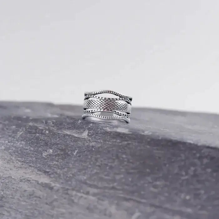 offener Ring mit Muster-verstellbar-Keltischer Damen Schmuck-Viking Ring-Herren Ringe-Wikinger Schmuck-Geschenk Idee-Ring Silber Farben-shelago eu schmuck-ring gemuster