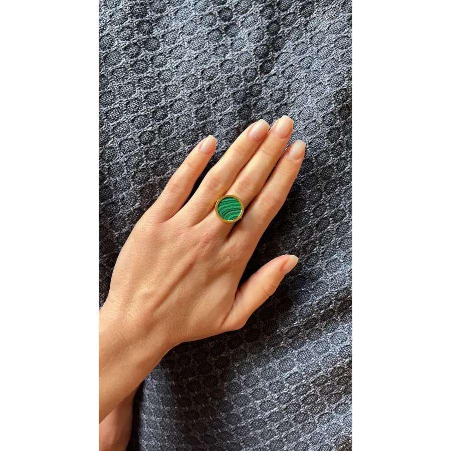 offener Ring mit Stein-Sophia-Ring minimalistisch-Ring Gold