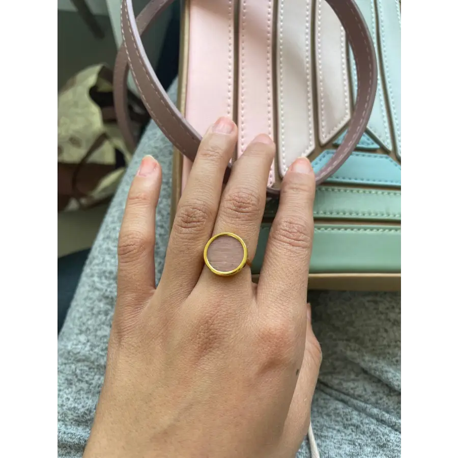 offener Ring mit Stein-Sophia-Ring minimalistisch-Ring Gold