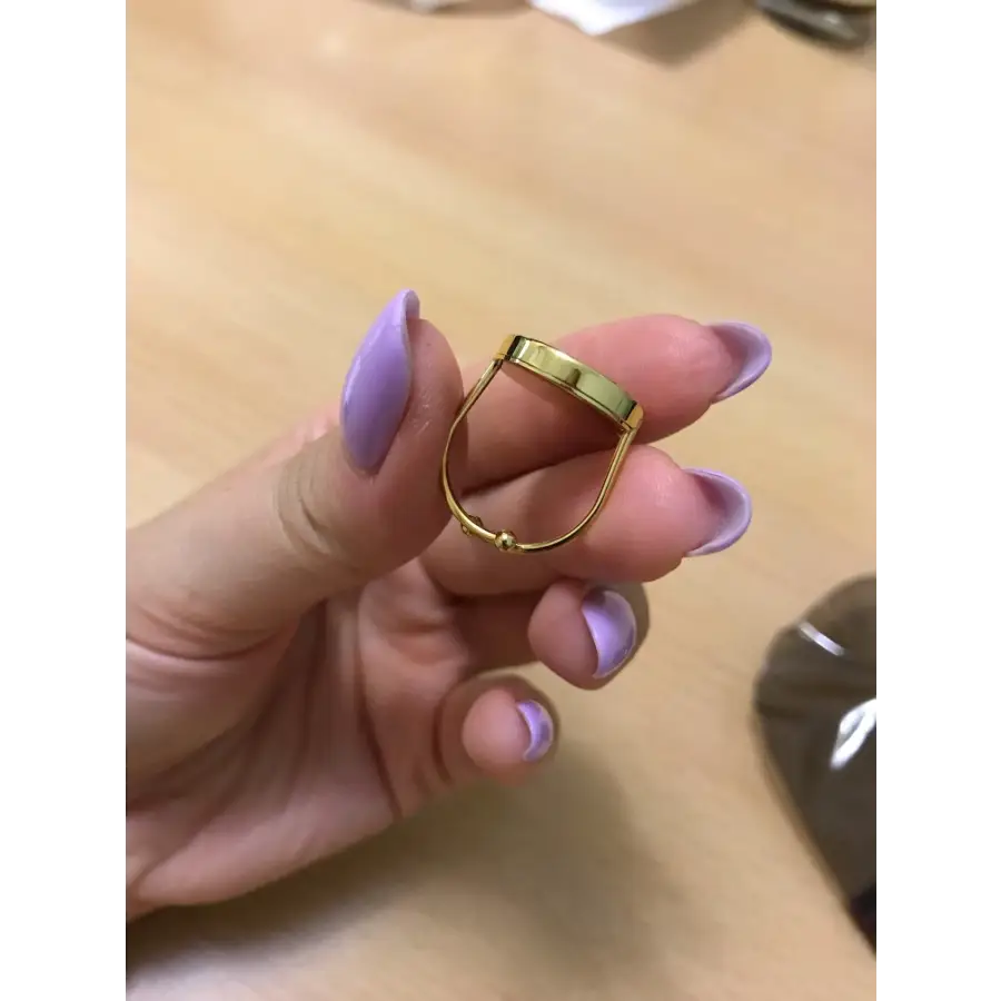 offener Ring mit Stein-Sophia-Ring minimalistisch-Ring Gold