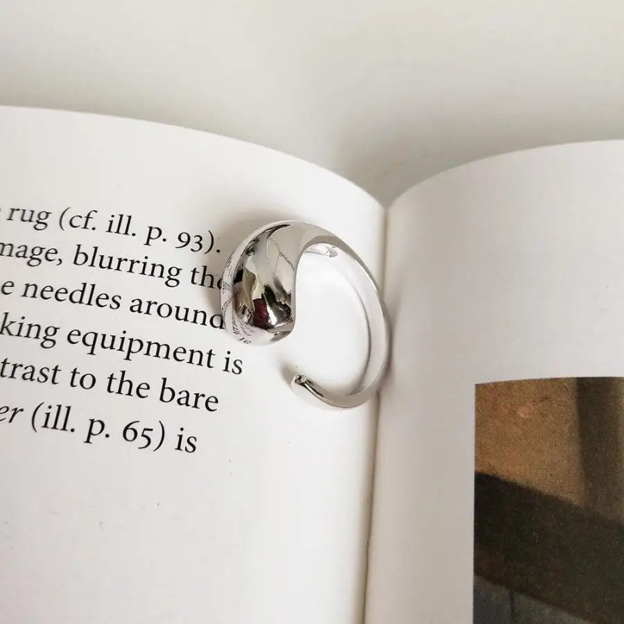 offener Tropfen Ring-verstellbare Ringe-glatte