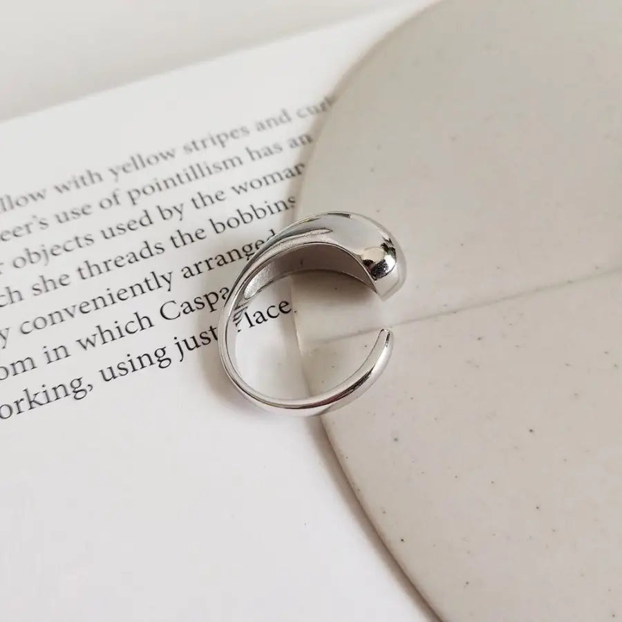 offener Tropfen Ring-verstellbare Ringe-glatte