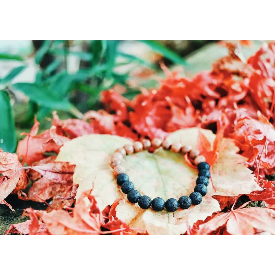 Perlen Armband für Damen für Herren Unisex Armband Holz und Stein Minimalistische Geschenkidee für Sie Vatertag Geschenk - Shelago