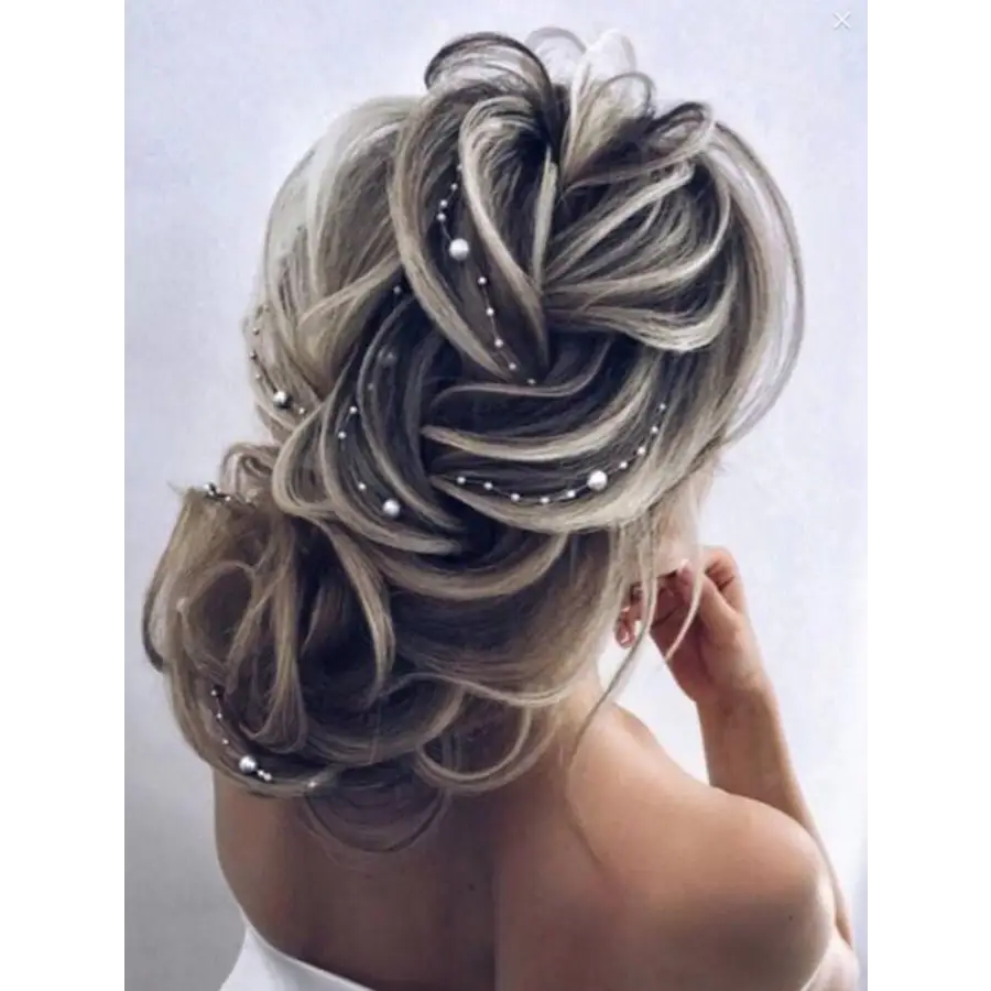 Perlen Haarranken Set mit Haarnadeln-Brautfrisuren