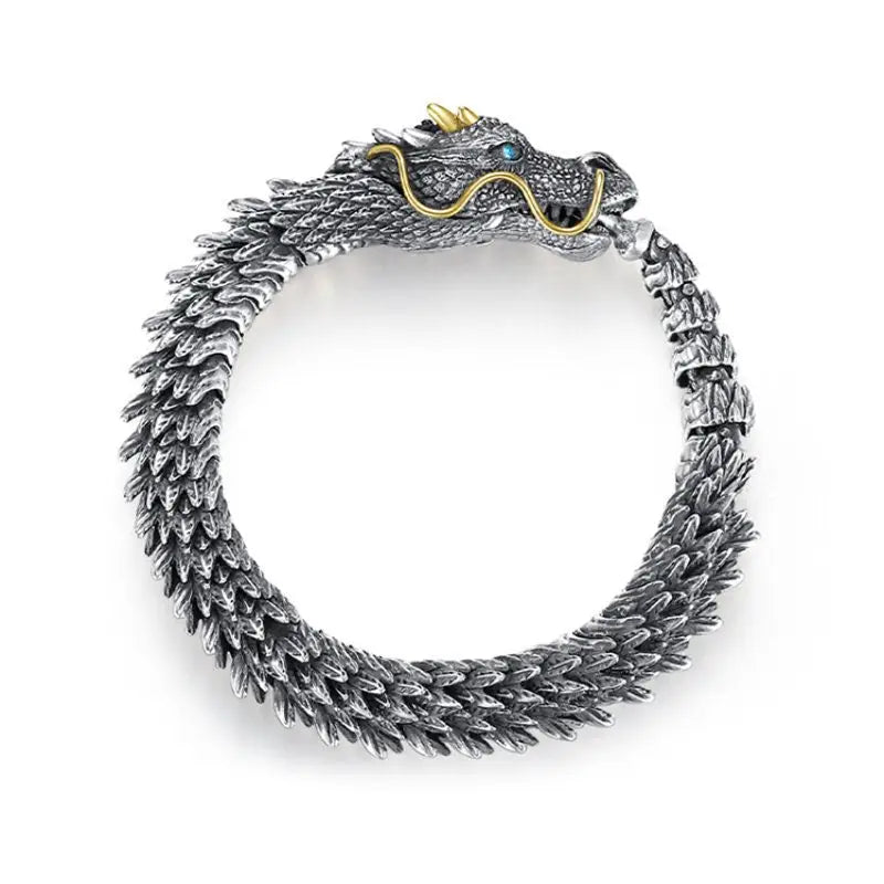Retro Armband-Drachen Armkette-Edelstahl Armreif-Unisex