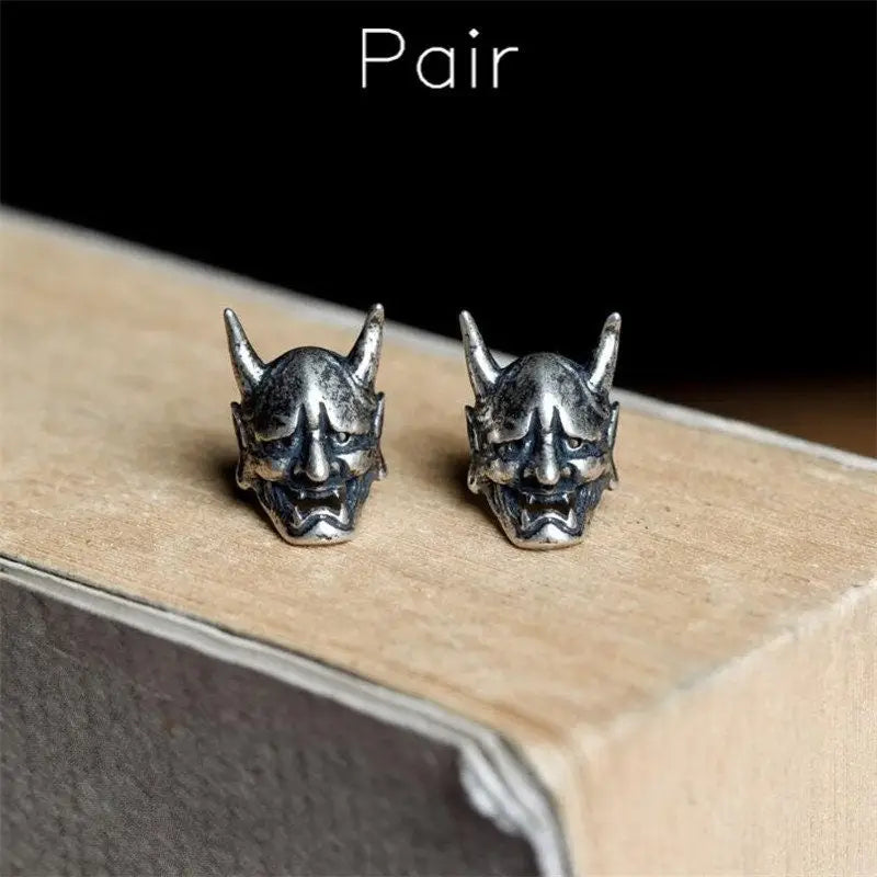 Retro Teufel Ohrstecker-Dämon Ohrringe-Schädel